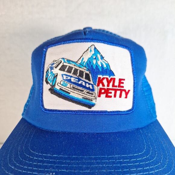 Vintage Kyle Petty Big Patch Made In USA Dead Stock Peak Nascar Blue - Picture 2 of 8